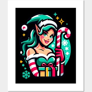 Christmas Woman - Joyful Holidays in Colors Posters and Art